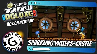 Sparkling Waters-Castle - Larry's Torpedo Castle ALL Star Coins - New Super Mario Bros U Deluxe