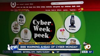 Better Business Bureau warning ahead of Cyber Monday