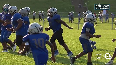 7-year-old player shot after football game in Akron talking, working on walking