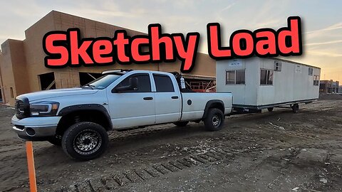 No lights, chains, brakes, or FUEL PUMP.. 🤦‍♂️ | Hotshot Trucking But It's A Mobile Office Trailer