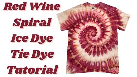 Tie-Dye Designs: Red Wine Two Line Spiral Ice Dye