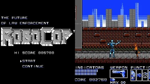1988 RoboCop NES Arcade Game. Classic, Retro, No Commentary Gameplay. | Piso games