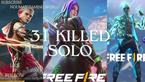 garena free fire solo killing 31 kill game play