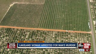 Lakeland woman arrested for murder after body found in Bartow orange grove