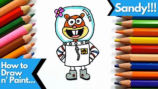 How to draw and paint Sandy from SpongeBob SquarePants