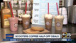 Get half off drinks at Scooter's coffee