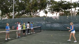 Love Serving Autism holds tennis clinic at the Delray Beach Open