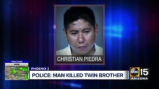 Twin stabs brother to death at Phoenix home