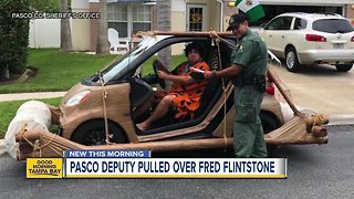 Pasco deputy pulls over 'Fred Flintstone' for speeding