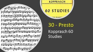 Kopprasch 60 Studies for Trumpet - 30 Presto