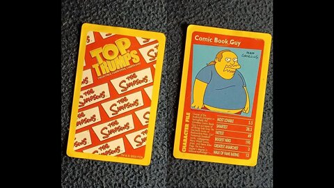 CURIOS for the CURIOUS [89] : The Simpsons "Comic Book Guy", Top Trumps collectible card series 2003