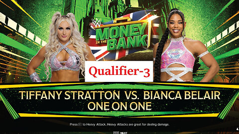 Bianca Belair Vs Tiffany Stratton , Women's Money In The Bank Qualifier 3 , WWE 2k24 Gaming_1