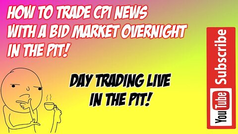 How To Trade A Bid Overnight Into CPI News ES NQ Day Trade Plan