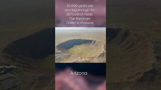 Barringer Crater in Arizona is 50,000 Years Old and Big Enough to Hold 20 Football Fields 🤯 #shorts
