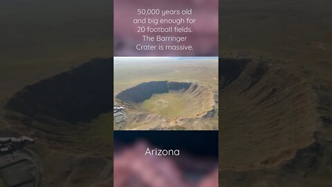 Barringer Crater in Arizona is 50,000 Years Old and Big Enough to Hold 20 Football Fields 🤯 #shorts