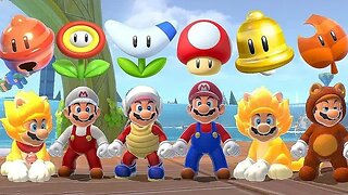 Super Mario 3D World - All New DLC Characters (HD) Gameplay walkthrough 100% - No Commentary
