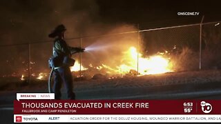 Creek Fire in North County prompts evacuations