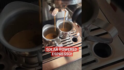 Making espresso coffee on anchor using solar!! #sailboat #momlife #shorts