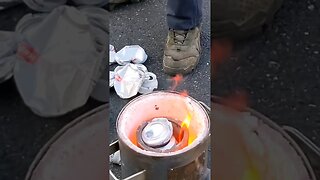 The process of melting aluminum cans #shortsfeed #shorts #melting