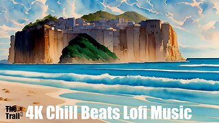 Chill Beats Music - Lofi Bulking Season | (AI) Audio Reactive Watercolor | Artist Beachside Reverie