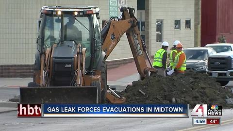 Gas leak forces evacuations in KCMO