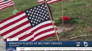 Wreaths placed at military graves in Valley Center