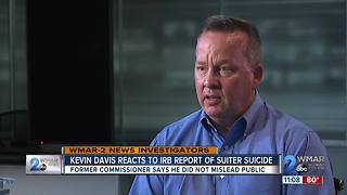 Commissioner Davis defends actions in first televised interview since IRB report released