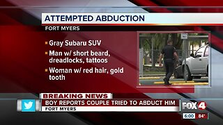 Fort Myers Police are looking for suspects accused of trying to abduct boy