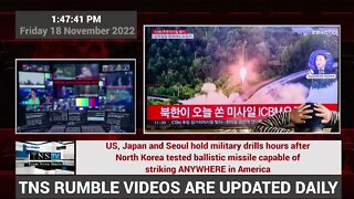 US, Japan and Seoul hold military drills hours after N Korea tested a ICBM --CAN HIT USA !