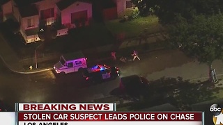 Stolen car suspect leads police on chase