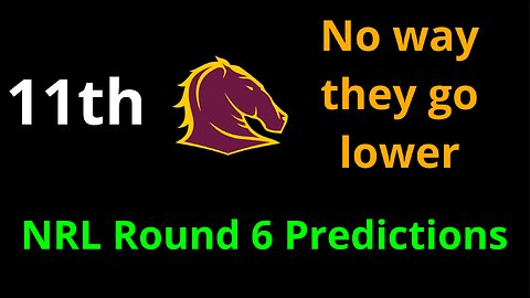NRL tips / predictions for round 6