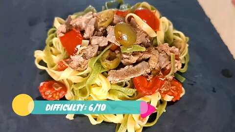 Tuna, olives and cherry tomatoes, the taste is guaranteed!