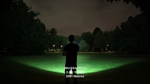 Wurkkos FC13 beamshots | 200m test