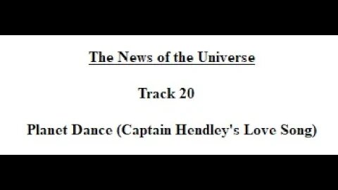 Track 20 Planet Dance - The News of the Universe