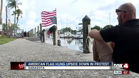 Veteran flies American flag upside down to signal distress for Florida waters