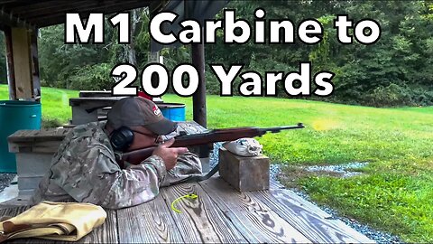 Shooting My Inland M1 Carbine With a New I.R. Co. Rear Sight To 200 Yards