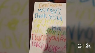 Virtual thank you cards, notes for the staff at the University of Maryland Medical Center