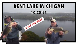 Kent Lake Michigan Bass Fishing In The Rain