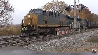 CSX M369 Manifest Mixed Freight Train from Sterling, Ohio October 28, 2023