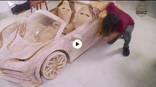 Build The World's Most Beautiful Wooden Bugatti Centodieci For My Son - Part 2