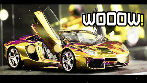 Amazing Gold Lamborghini Aventador!