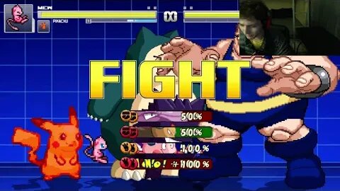 Pokemon Characters (Pikachu, Gengar, Snorlax, And Mew) VS The Blob In An Epic Battle In MUGEN