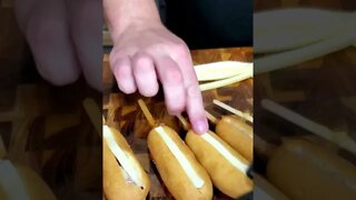 Frozen Corn Dog Hack on a Grill #Shorts