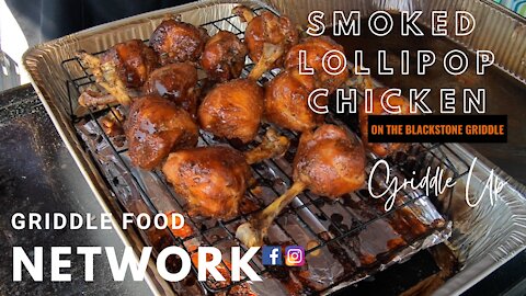 Smoked Chicken Lollipop Style on the Blackstone Griddle | Griddle Food Network