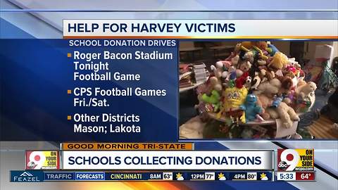 Tri-State schools collecting Hurricane Harvey donations at football games