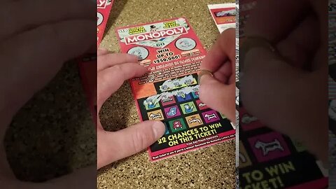 DOUBLE WIN Monopoly Lottery Scratch Off Tickets!!