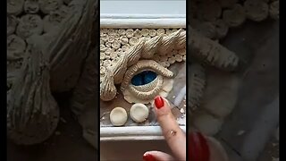 DIY Beautiful box made from recycled book pages | 3d dragon eye made of modelling clay