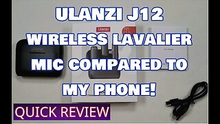 ULANZI J12 Wireless Lavalier Compared to my Phone Audio