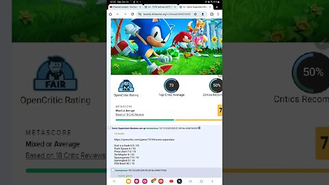 this guy says sonic superstars sucks because critics don't like it