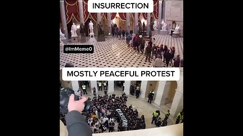 Difference between an insurrection and a peaceful protest. True?
